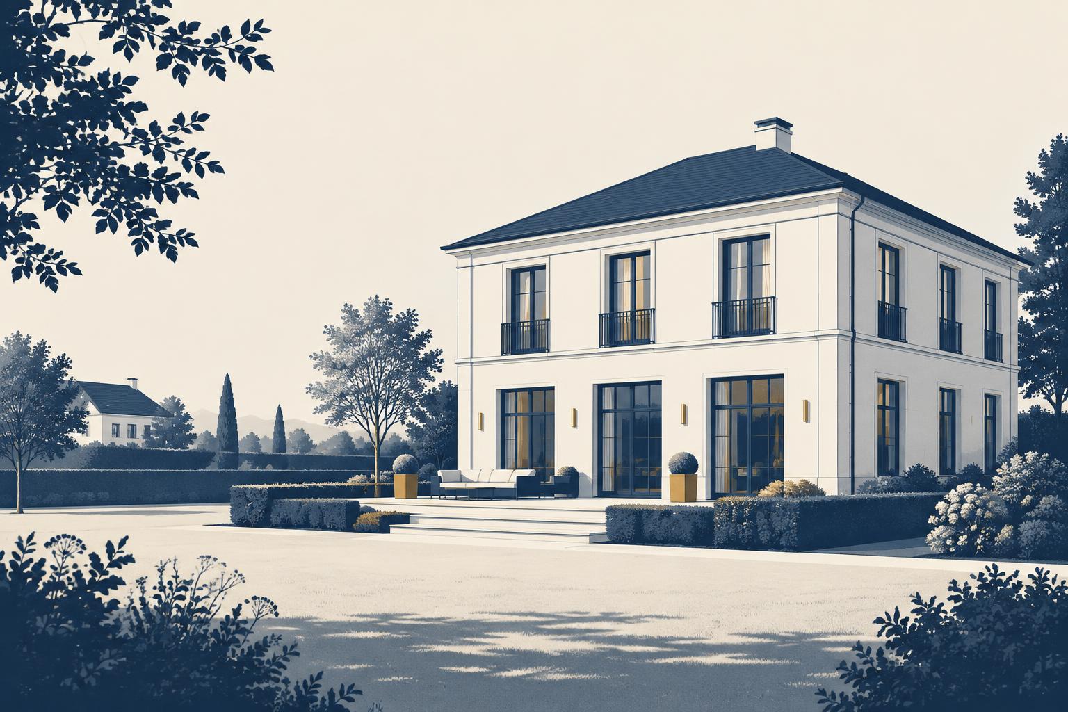 Illustration typischer Bebauung in Hannover-Kirchrode