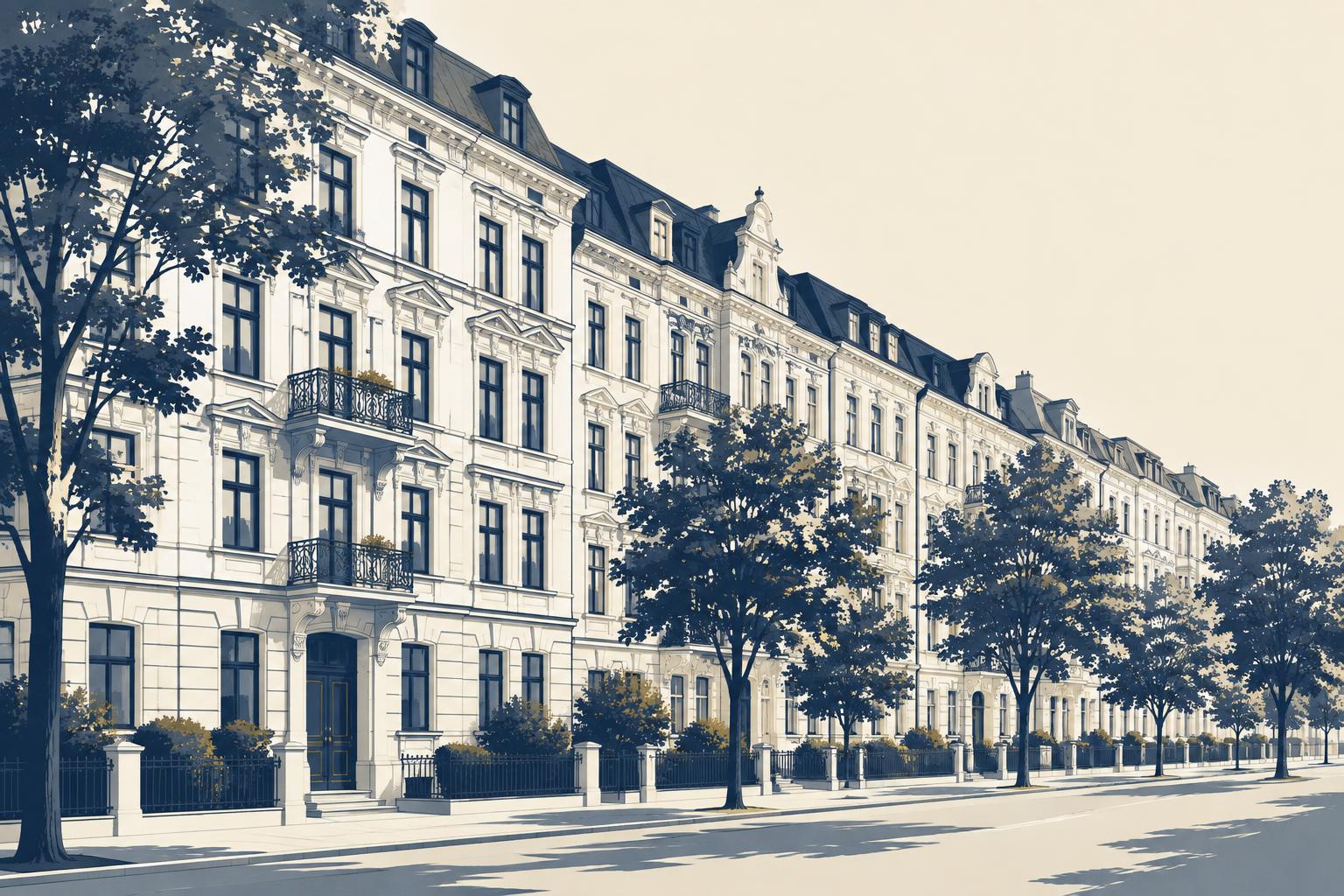 Illustration typischer Bebauung in Hannover-List
